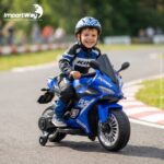 Mini Moto Elétrica Infantil 6v Esportiva Azul Com Luz E Som - BW127RAZ - 4