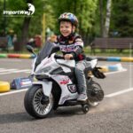 Mini Moto Elétrica Infantil 6v Esportiva Branco C/ Luz E Som - BW127RBR - 4