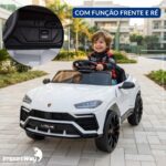 Mini Carro Elétrico Infantil 12v Lamborghini Urus Branco - BW527BR - 4