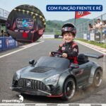 Mini Carro Elétrico Drift Infantil 24v Cinza Com Luz E Som - BW550CZ - 4