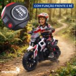 Mini Moto Elétrica Infantil 6v Esportiva Branco C/ Luz E Som - BW531BR - 4