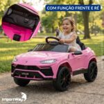 Mini Carro Elétrico Infantil 12v Lamborghini Urus Rosa - BW527RS - 4
