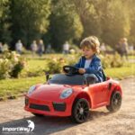 Mini Carro Elétrico Infantil 6v Com Luz Até 30kg Vermelho - BW394VM - 4