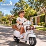 Mini Moto Elétrica Vespa 12v Licenciada Primavera Branco - BW542BR - 4