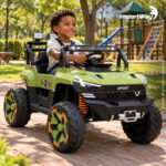Carro Jipe Elétrico Infantil Controle Pedal Sons 12v Verde - BW277RVD - 4