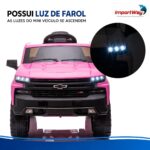 Mini Caminhonete Elétrica 12v Chevrolet Silverado Rosa - BW529RS - 5