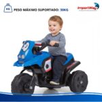 Mini Moto Elétrica Infantil 6v Triciclo Azul Com Som - BW530AZ - 5