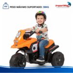 Mini Moto Elétrica Infantil 6v Triciclo Laranja Com Som - BW530LR - 5