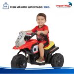 Mini Moto Elétrica Infantil 6v Triciclo Vermelho Com Som - BW530VM - 5