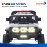 Mini Carro Elétrico Infantil 12v Cinza Com Luz Som Controle - BW544CZ - 5