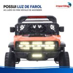 Mini Carro Elétrico Infantil 12v Laranja C/ Luz Som Controle - BW544LR - 5