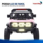 Mini Carro Elétrico Infantil 12v Rosa Com Luz Som Controle - BW544RS - 5