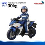 Mini Moto Elétrica Infantil 12v Importway Esportiva Azul - BW555AZ - 5