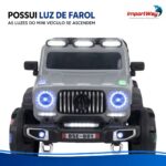 Mini Carro Elétrico Infantil 12v Cinza Com Luz Som - BW545CZ - 5