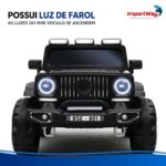 Mini Carro Elétrico Infantil 12v Preto Com Luz Som Controle - BW545PT - 5