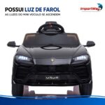 Mini Carro Elétrico Infantil 12v Lamborghini Urus Preto - BW527PT - 5