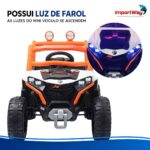 Carrinho Elétrico Utv Infantil 12v Luz Som Importway Branco - BW535BR - 5
