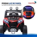 Carrinho Elétrico Utv Infantil 12v Luz Som Vermelho - BW535VM - 5