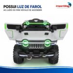 Jipe Elétrico Infantil 12v Com Controle Luz E Música Branco - BW400BR - 5