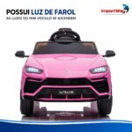 Mini Carro Elétrico Infantil 12v Lamborghini Urus Rosa - BW527RS - 5