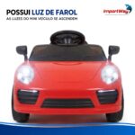 Mini Carro Elétrico Infantil 6v Com Luz Até 30kg Vermelho - BW394VM - 5