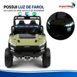 Carro Jipe Elétrico Infantil Controle Pedal Sons 12v Verde - BW277RVD - 5