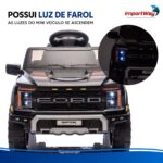 Mini Caminhonete Carro Elétrico 12v Ford F-150 Raptor Preto - BW528PT - 5