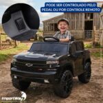 Mini Caminhonete Elétrica 12v Chevrolet Silverado Preto - BW529PT - 6