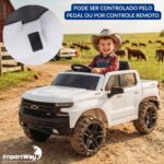 Mini Caminhonete Elétrica 12v Chevrolet Silverado Branco - BW529BR - 6