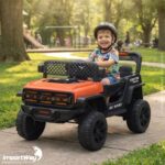 Mini Carro Elétrico Infantil 12v Laranja C/ Luz Som Controle - BW544LR - 6