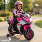 Mini Moto Elétrica Infantil 12v Importway Esportiva Rosa - BW555RS - 6