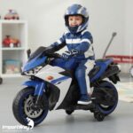 Mini Moto Elétrica Infantil 12v Importway Esportiva Azul - BW555AZ - 6
