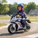 Mini Moto Elétrica Infantil 6v Esportiva Branco C/ Luz E Som - BW127RBR - 6