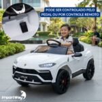 Mini Carro Elétrico Infantil 12v Lamborghini Urus Branco - BW527BR - 6