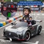 Mini Carro Elétrico Drift Infantil 24v Cinza Com Luz E Som - BW550CZ - 6