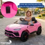 Mini Carro Elétrico Infantil 12v Lamborghini Urus Rosa - BW527RS - 6