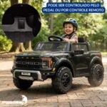 Mini Caminhonete Carro Elétrico 12v Ford F-150 Raptor Preto - BW528PT - 6