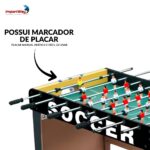 Mesa Pebolim Toto Infantil 117x61x82cm Mdf 22 Jogadores - IWJ028 - 7