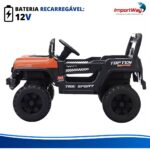 Mini Carro Elétrico Infantil 12v Laranja C/ Luz Som Controle - BW544LR - 7