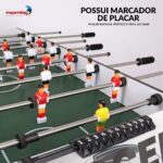 Mesa Pebolim Toto Infantil 121x61x81cm Mdf 22 Jogadores - BW493 - 7
