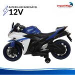 Mini Moto Elétrica Infantil 12v Importway Esportiva Azul - BW555AZ - 7