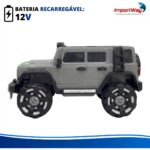 Mini Carro Elétrico Infantil 12v Cinza Com Luz Som - BW545CZ - 7