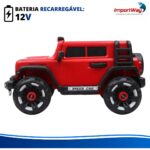 Mini Carro Elétrico Infantil 12v Vermelho Luz Som Controle - BW545VM - 7