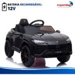 Mini Carro Elétrico Infantil 12v Lamborghini Urus Preto - BW527PT - 7
