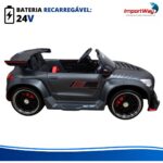 Mini Carro Elétrico Drift Infantil 24v Cinza Com Luz E Som - BW550CZ - 7