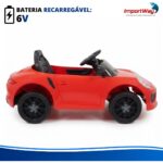 Mini Carro Elétrico Infantil 6v Com Luz Até 30kg Vermelho - BW394VM - 7