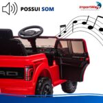 Mini Caminhonete Elétrico 12v Ford F-150 Raptor Vermelho - BW528VM - 8