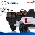Mini Caminhonete Elétrica 12v Chevrolet Silverado Branco - BW529BR - 8