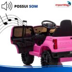 Mini Caminhonete Elétrica 12v Chevrolet Silverado Rosa - BW529RS - 8
