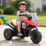 Mini Moto Elétrica Infantil 6v Triciclo Vermelho Com Som - BW530VM - 8